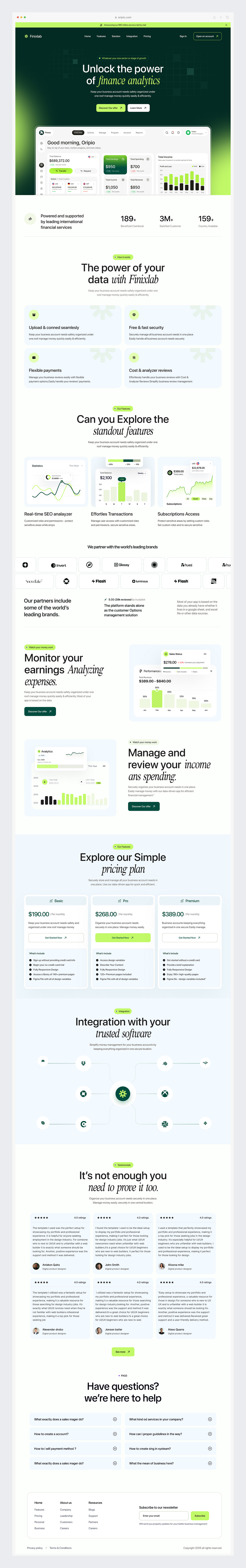 Finixlab - SaaS Website Design Image 1
