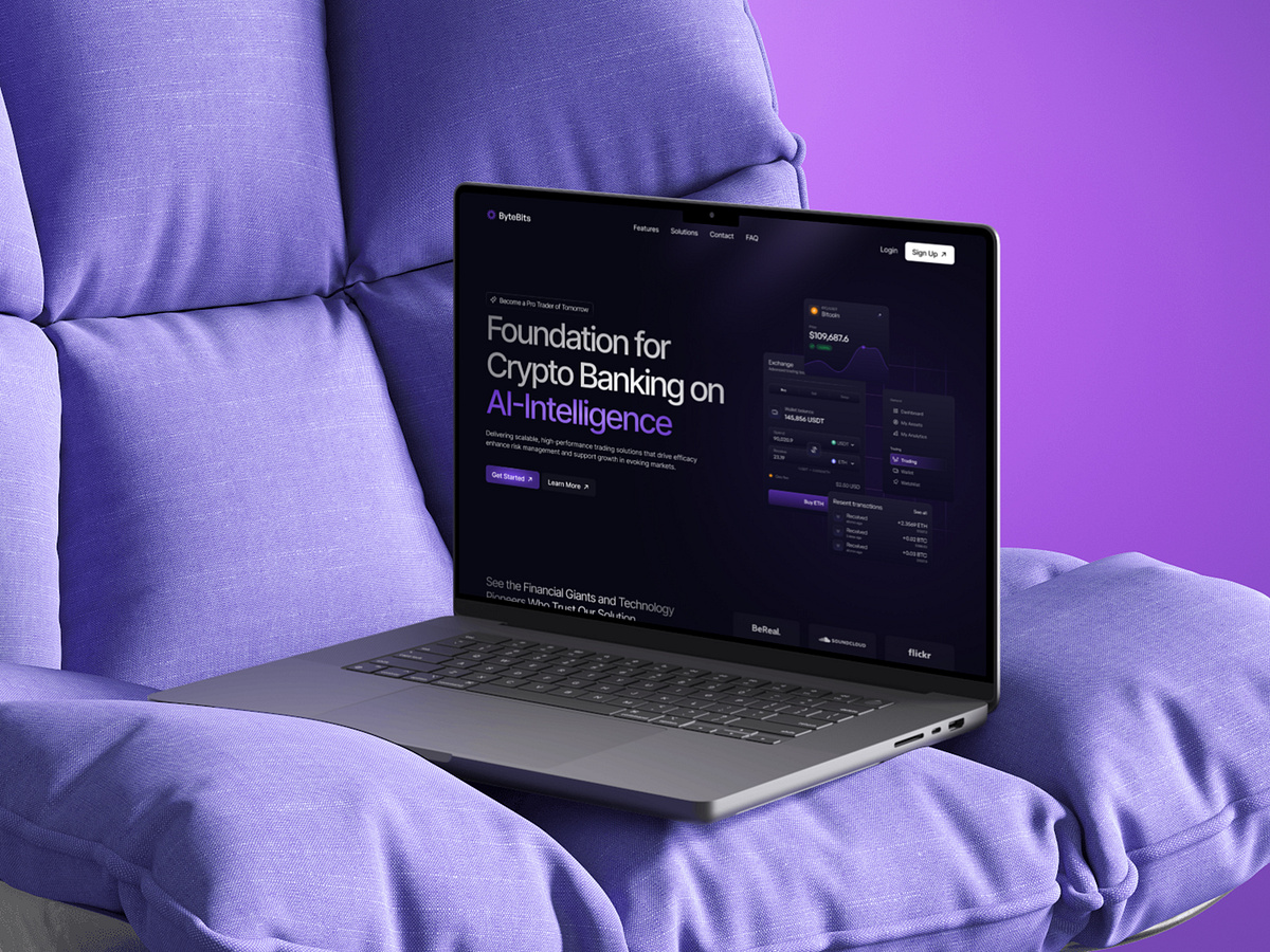 AI-Powered Crypto Banking & Trading SaaS Landing Page Image 2