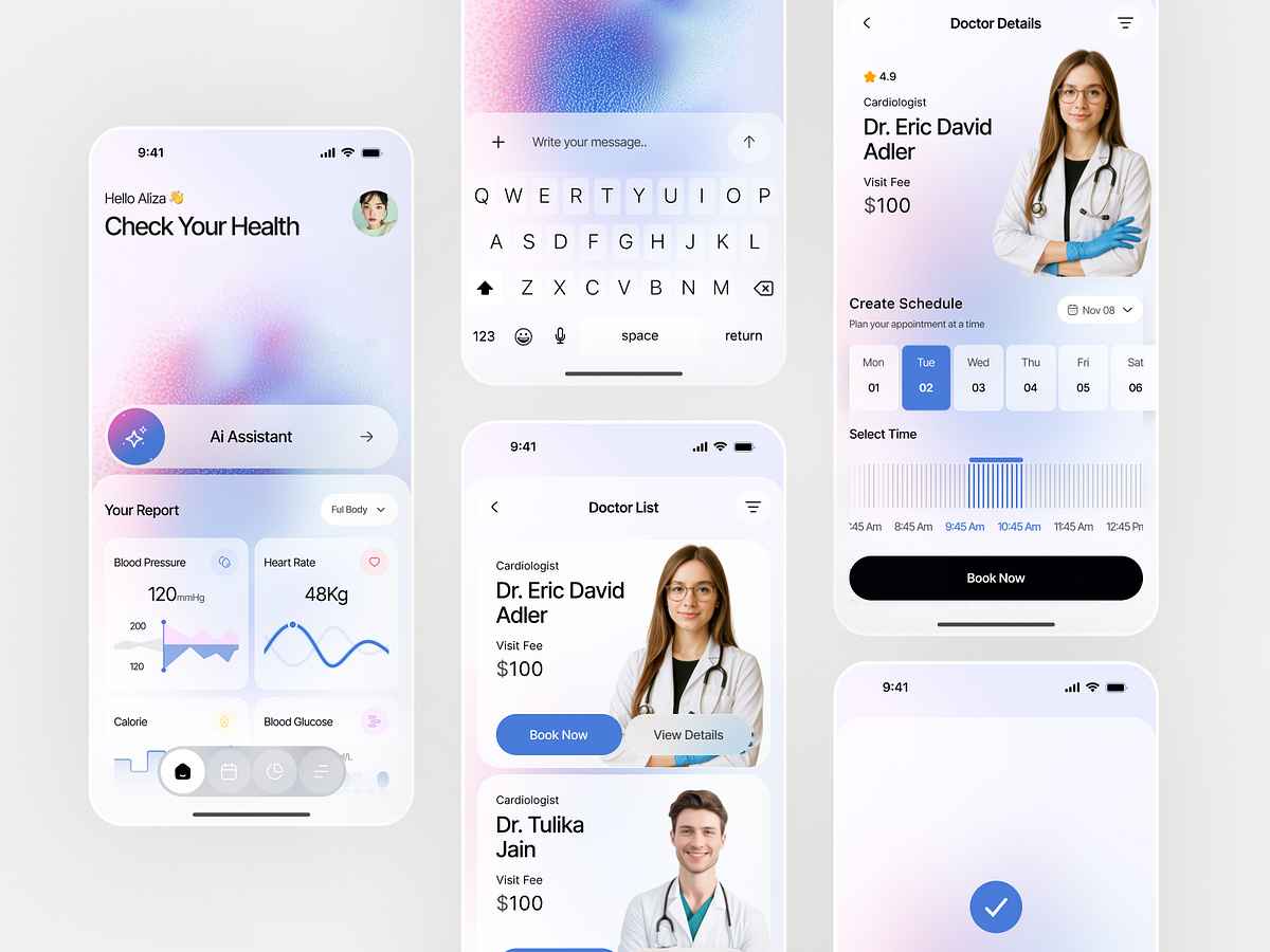AI Health Mobile App Design Image 1