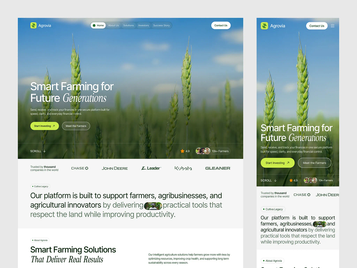 Agriculture Website Design Image 0