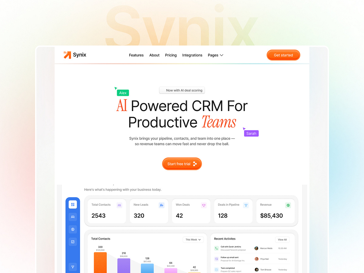 AI SaaS Landing Page Design Image 0