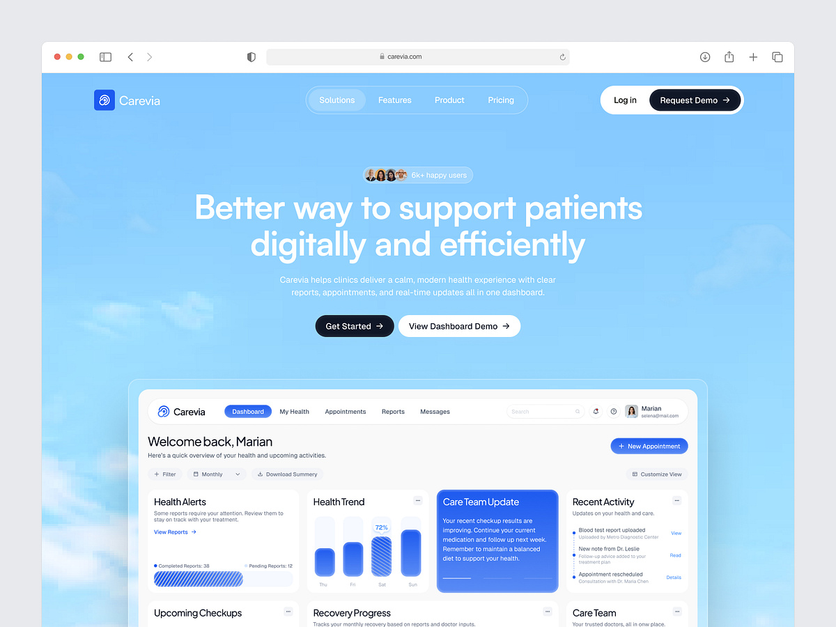 Medical SaaS landing page Image 0