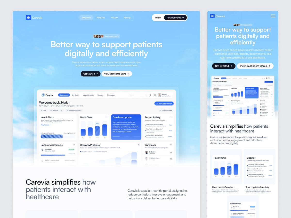 Medical SaaS landing page Image 1