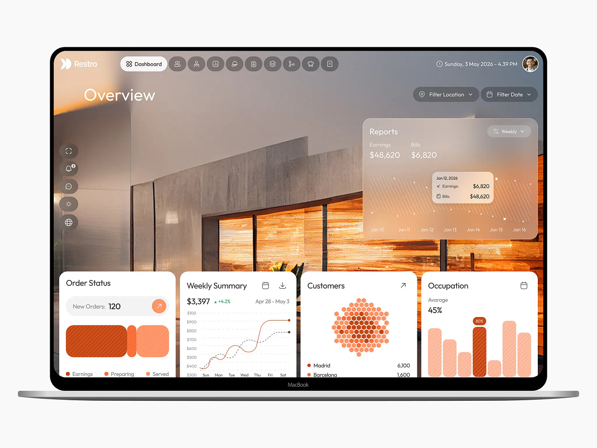 Restaurant Management Dashboard Image 1
