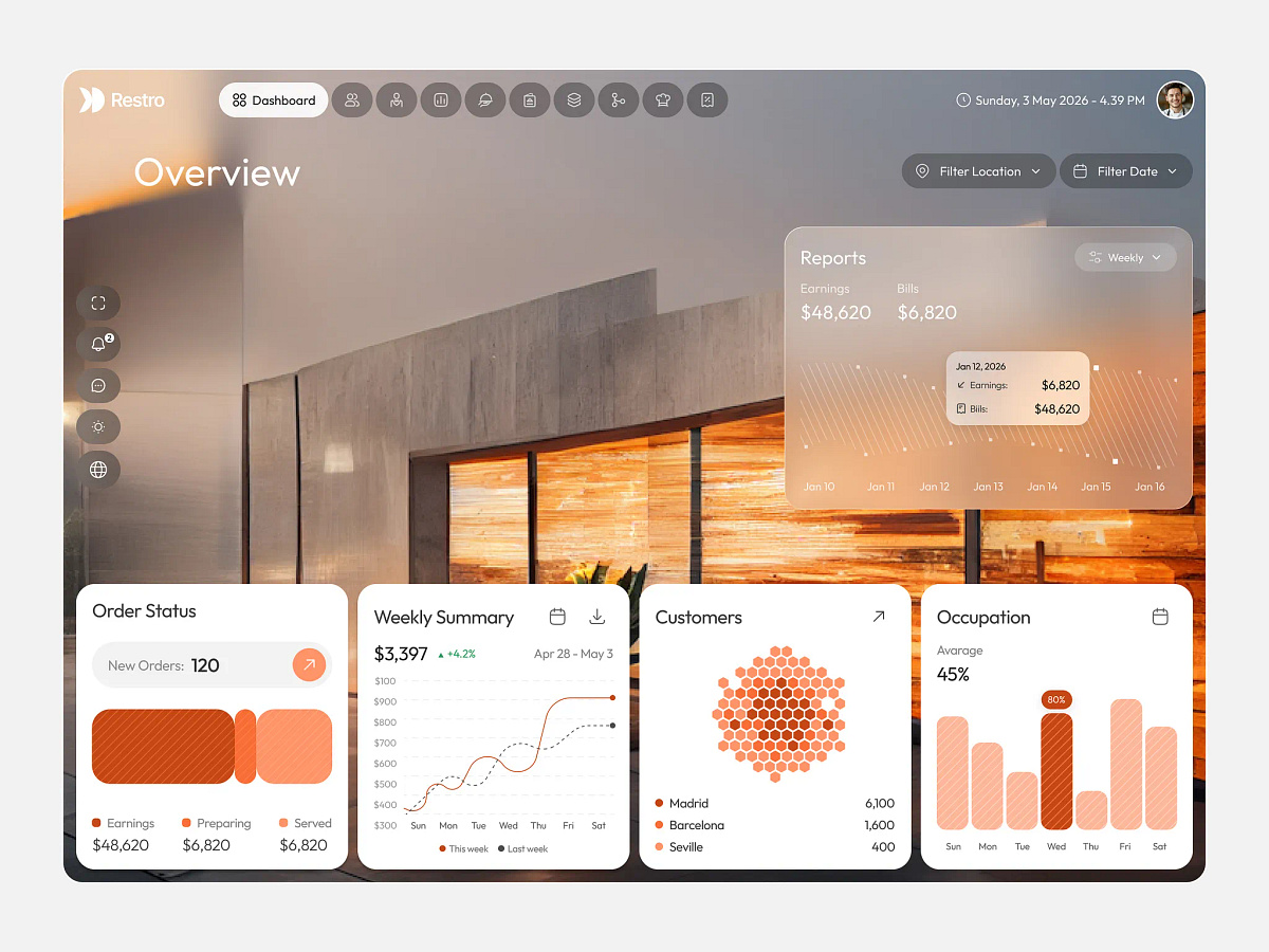 Restaurant Management Dashboard Image 3