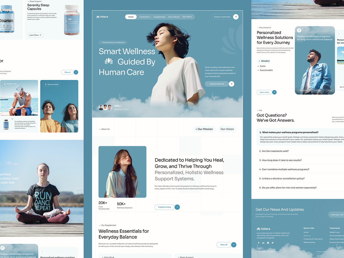 Velara - Wellness Website Design Image 1