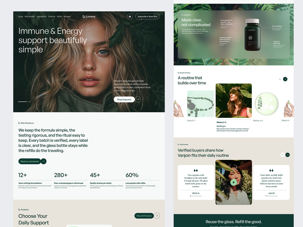 Lumena - Supplement Brand Website Image 0