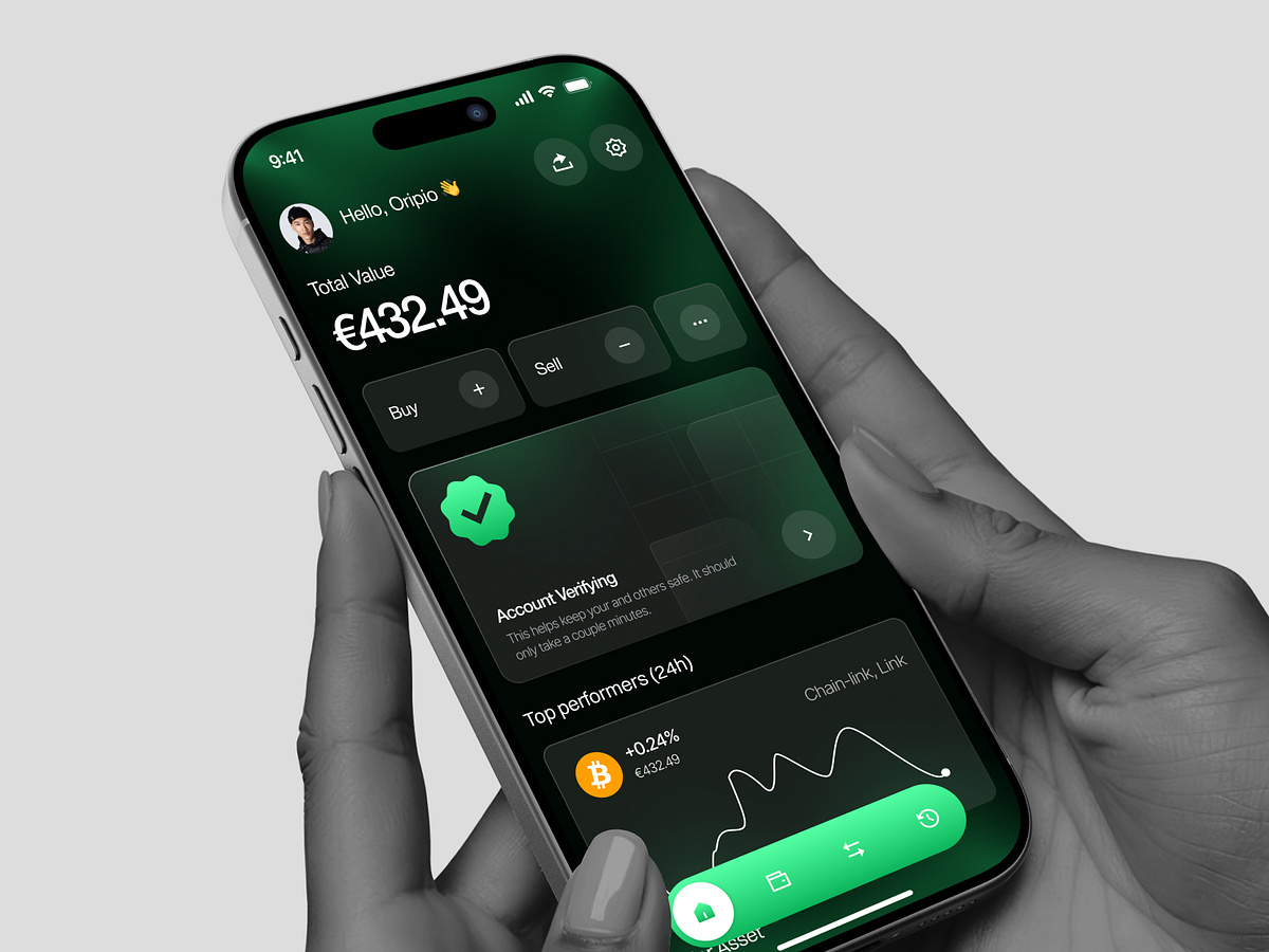 Zypto – Crypto Wallet App Design Image 1