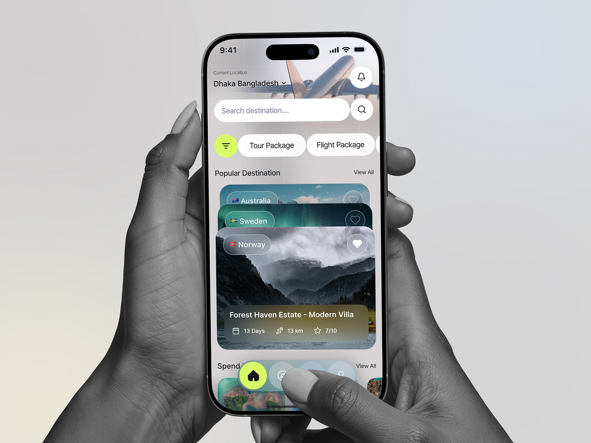 Travel Booking App Design Image 1
