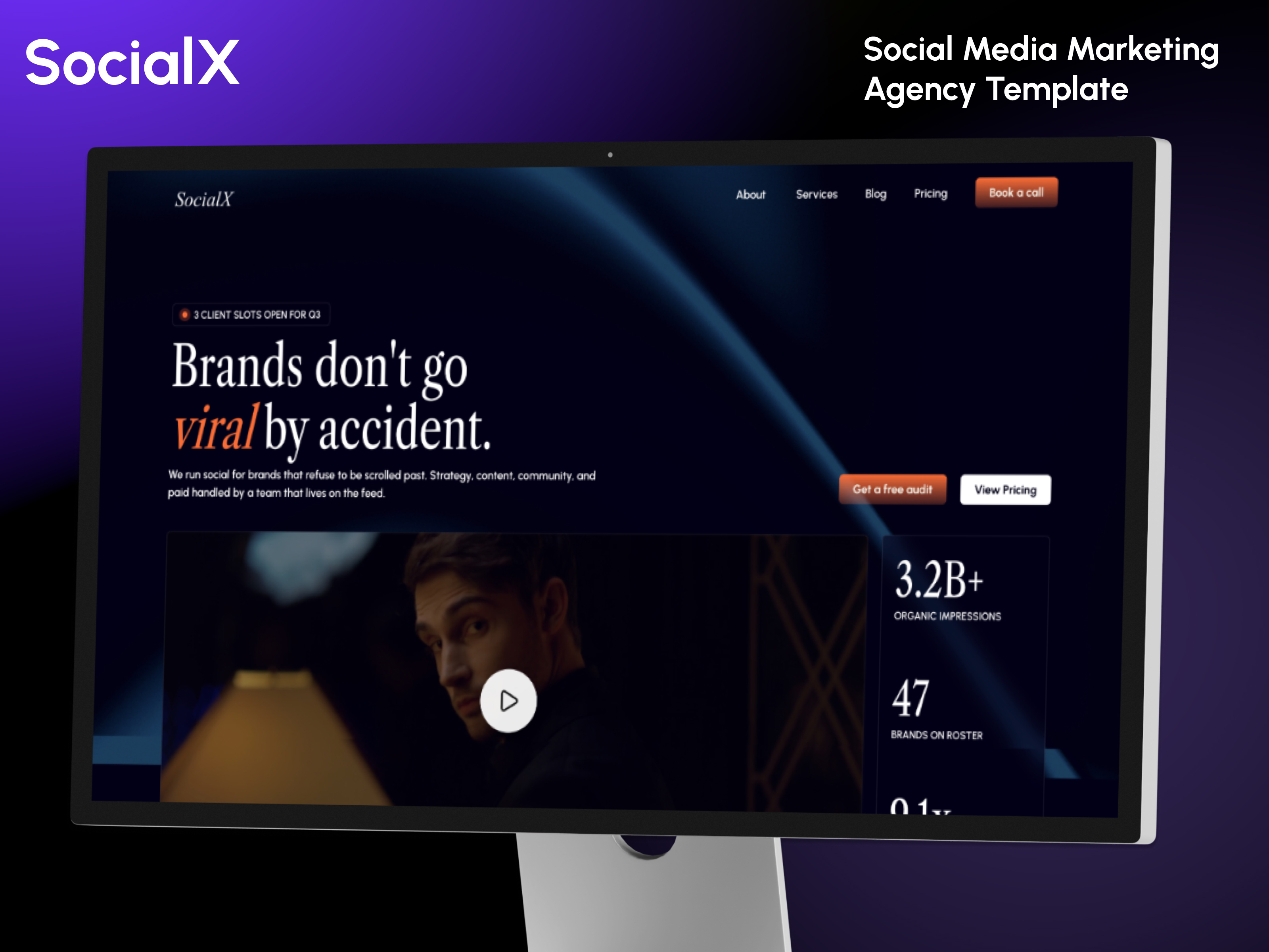 SocialX: Free Entertainment Website Template by Fahem Ahmed — Framer Marketplace