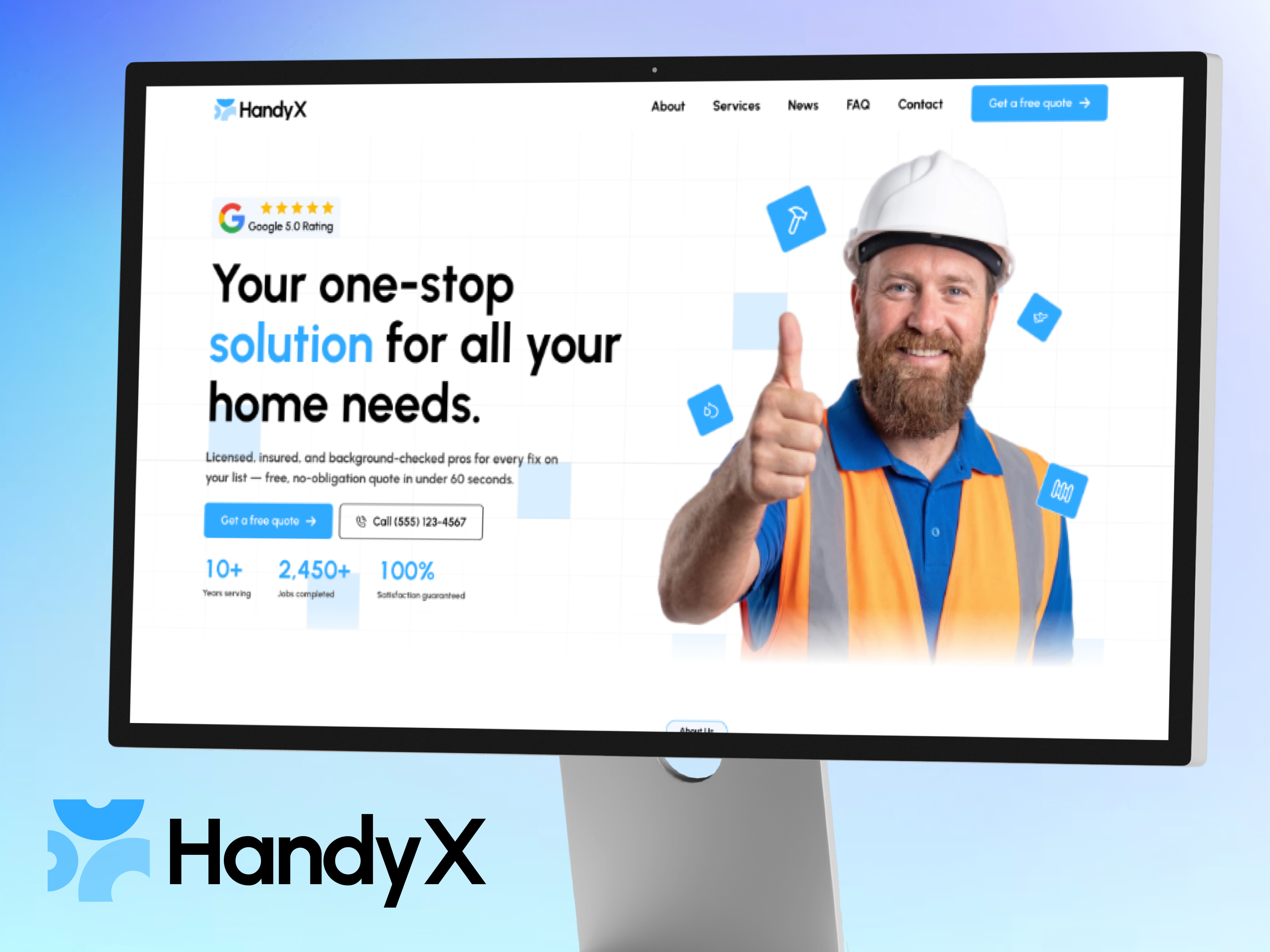 handyx: Free Startup Website Template by Fahem Ahmed — Framer Marketplace
