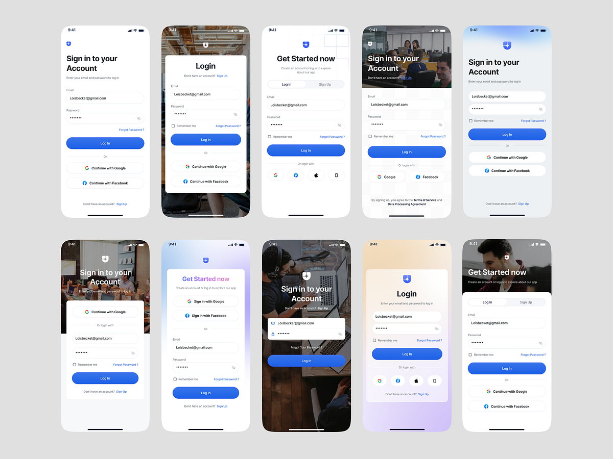 Log in / Sign in Experiences - UI/UX - Minimal Design Image 0