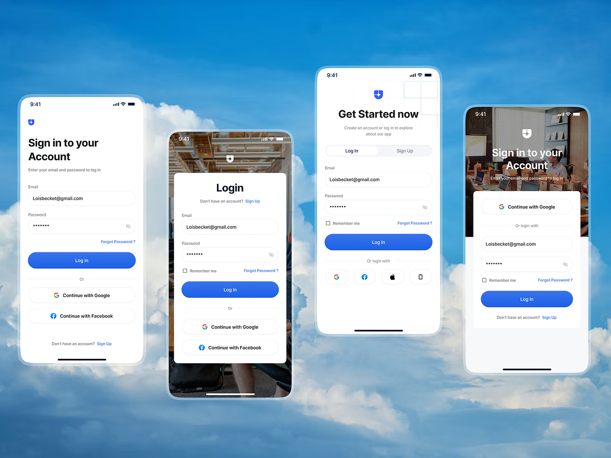Log in / Sign in Experiences - UI/UX - Minimal Design Image 1