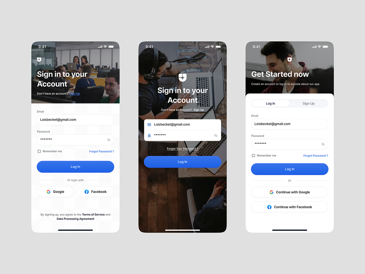 Log in / Sign in Experiences - UI/UX - Minimal Design Image 2
