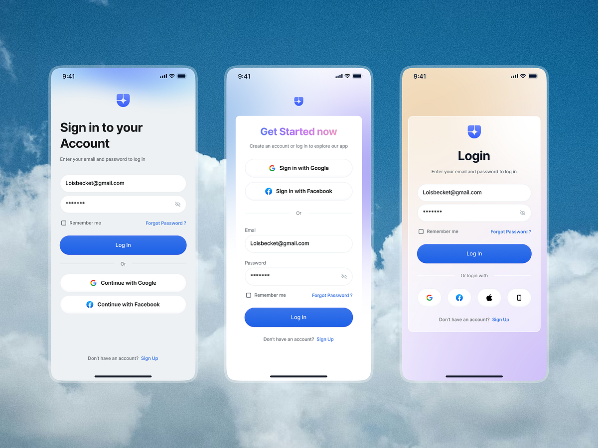 Log in / Sign in Experiences - UI/UX - Minimal Design Image 3