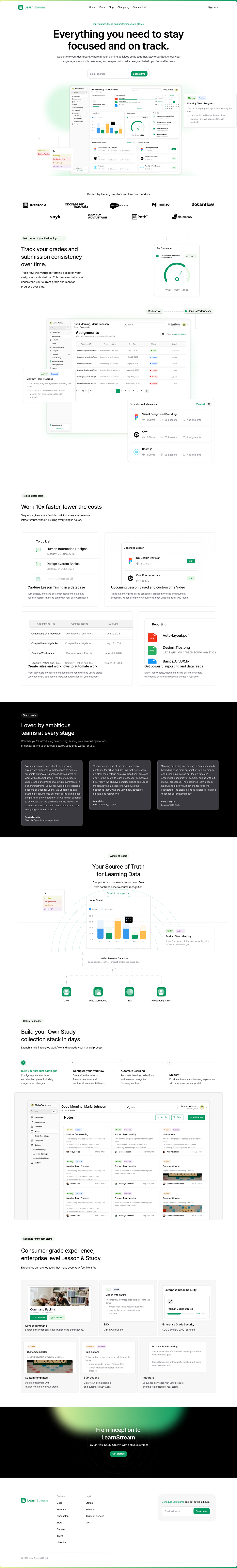 LearnStream — The Future of Focused Learning Web Design Image 1