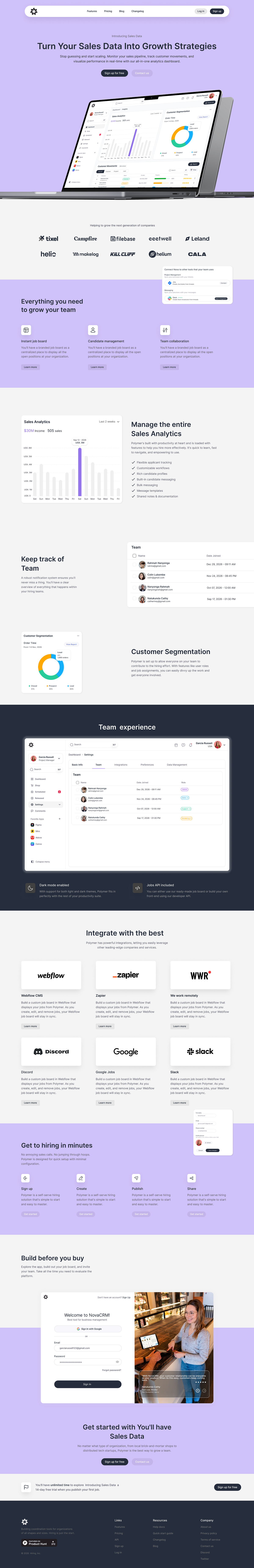 CRM Intelligence Landing Page Design Image 1