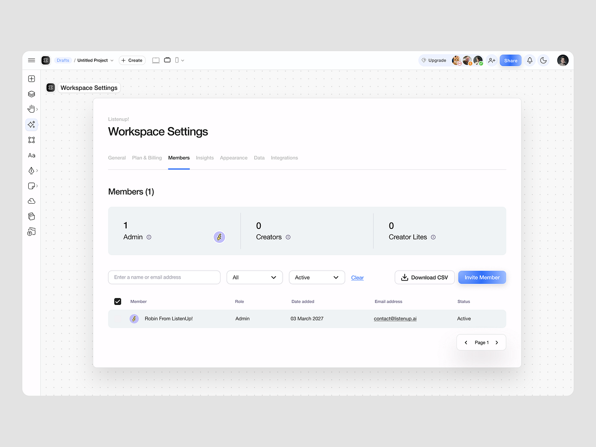 Workspace Settings Interface Image 0