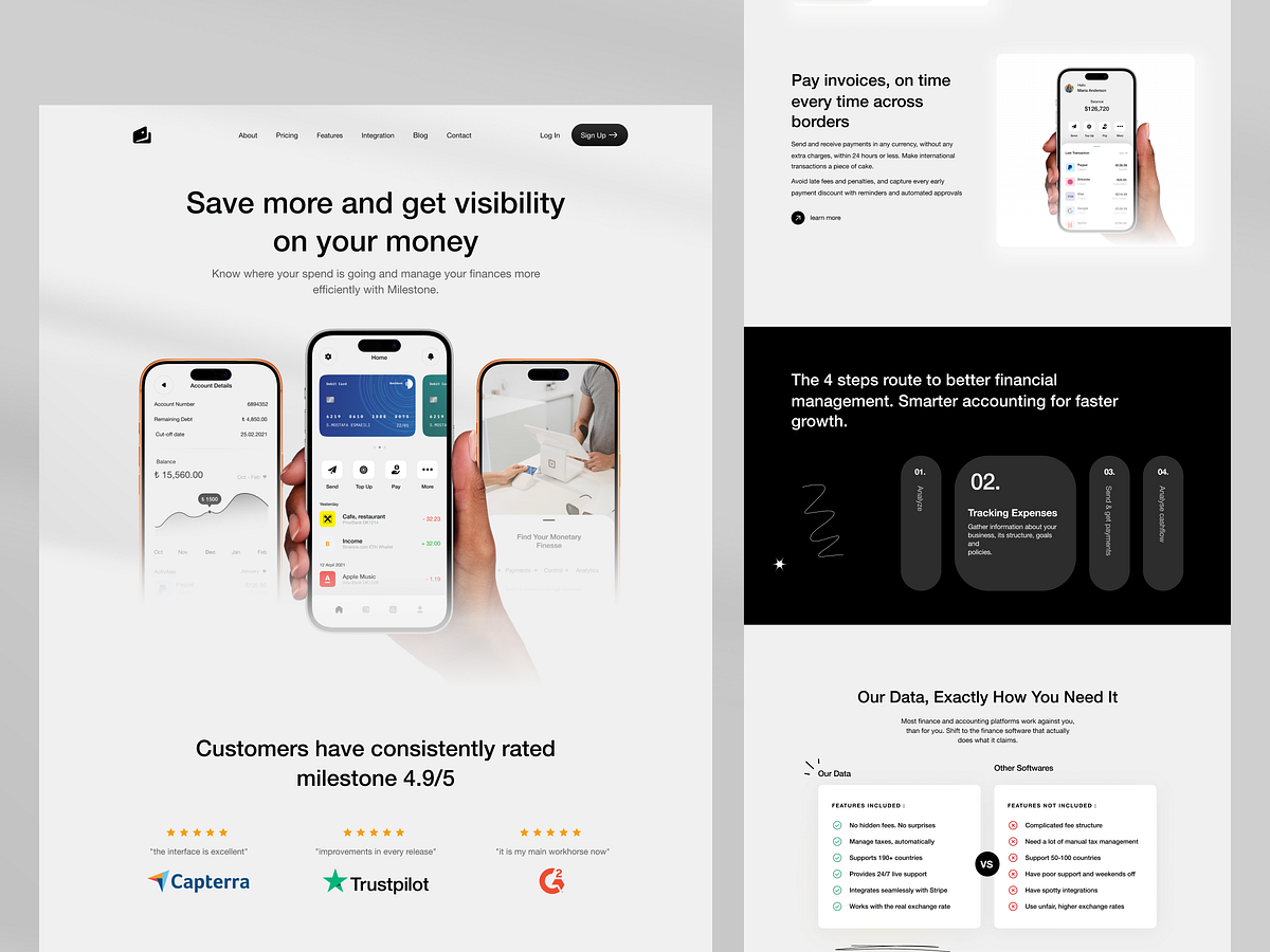 FinTech Landing Page Design Image 0