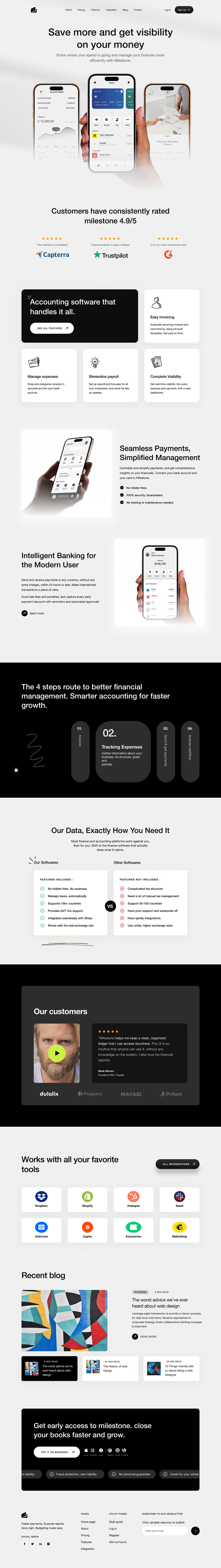 FinTech Landing Page Design Image 1