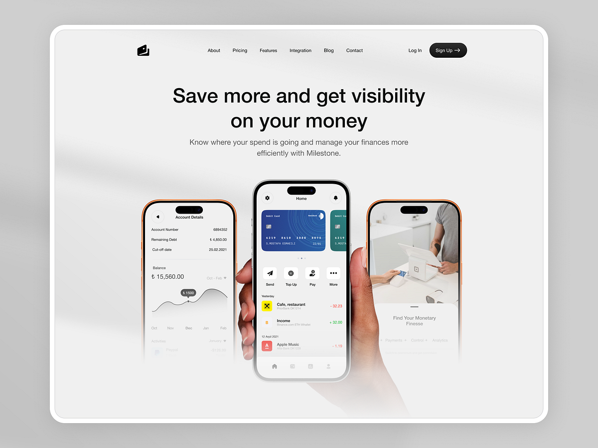 FinTech Landing Page Design Image 2