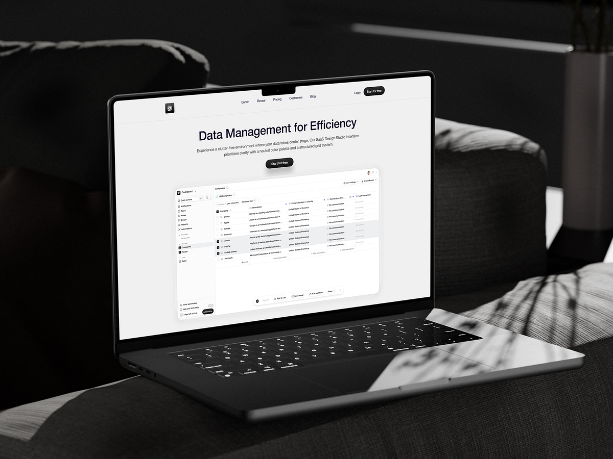 Data Management Web/Landing Page Design Image 0