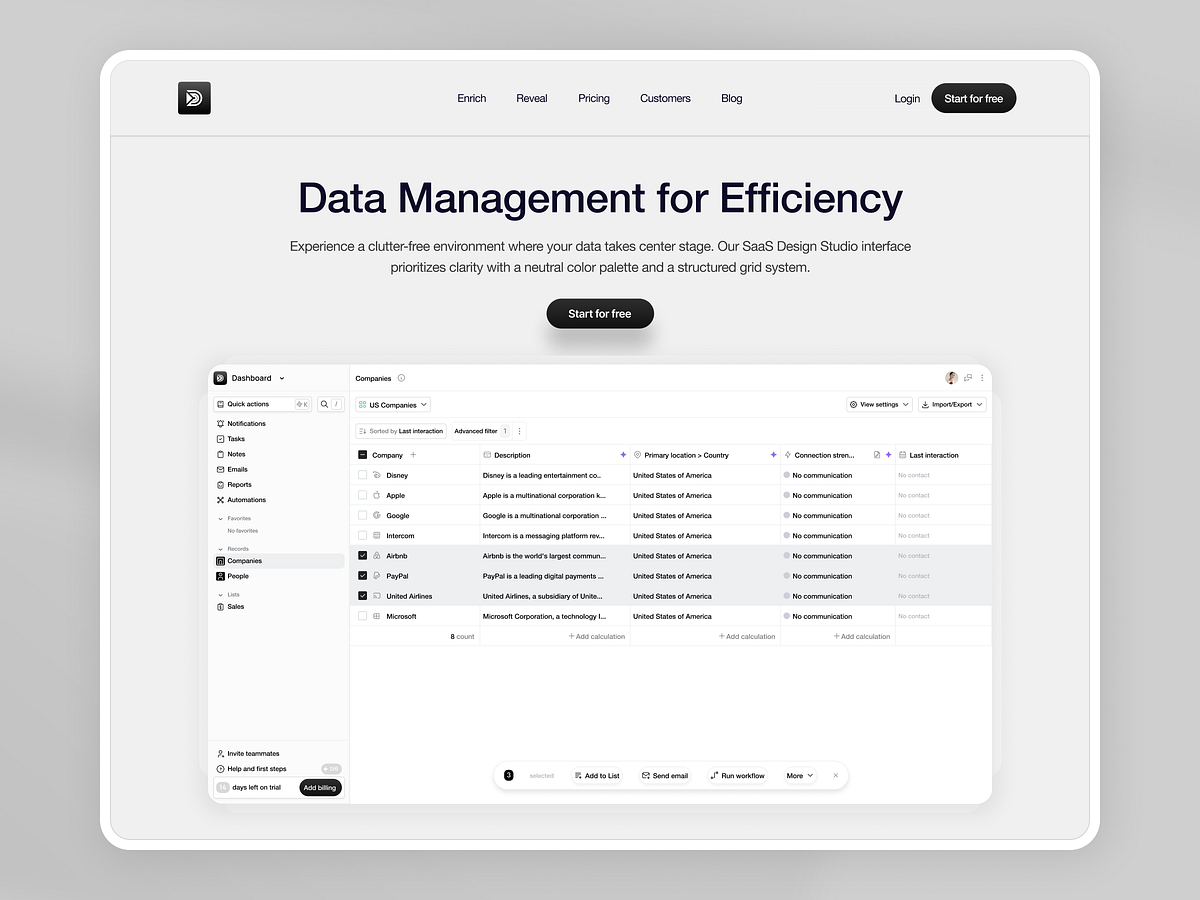 Data Management Web/Landing Page Design Image 2
