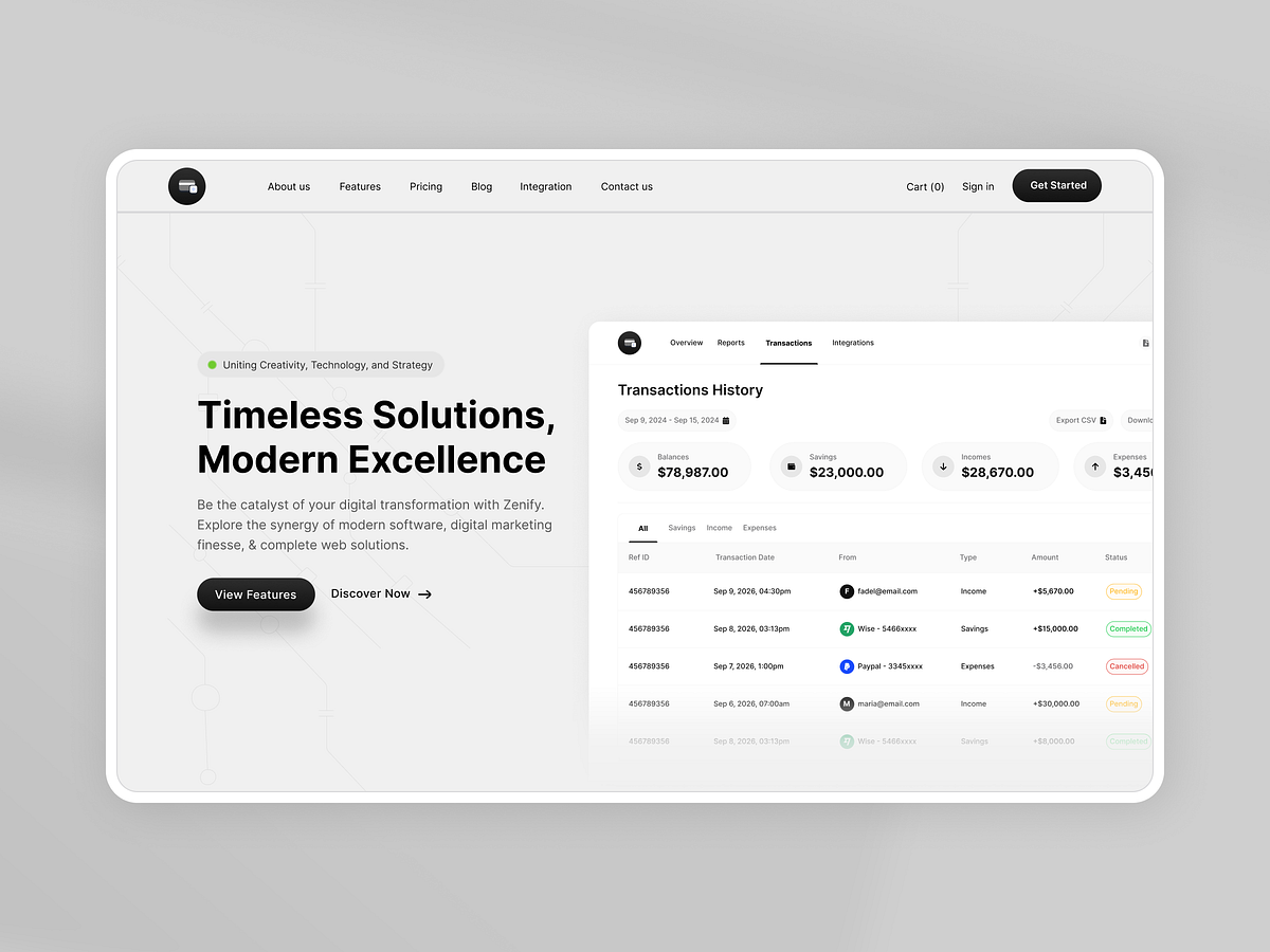 ✨ Fintech Landing Page — Clean, Modern & Conversion-Focused