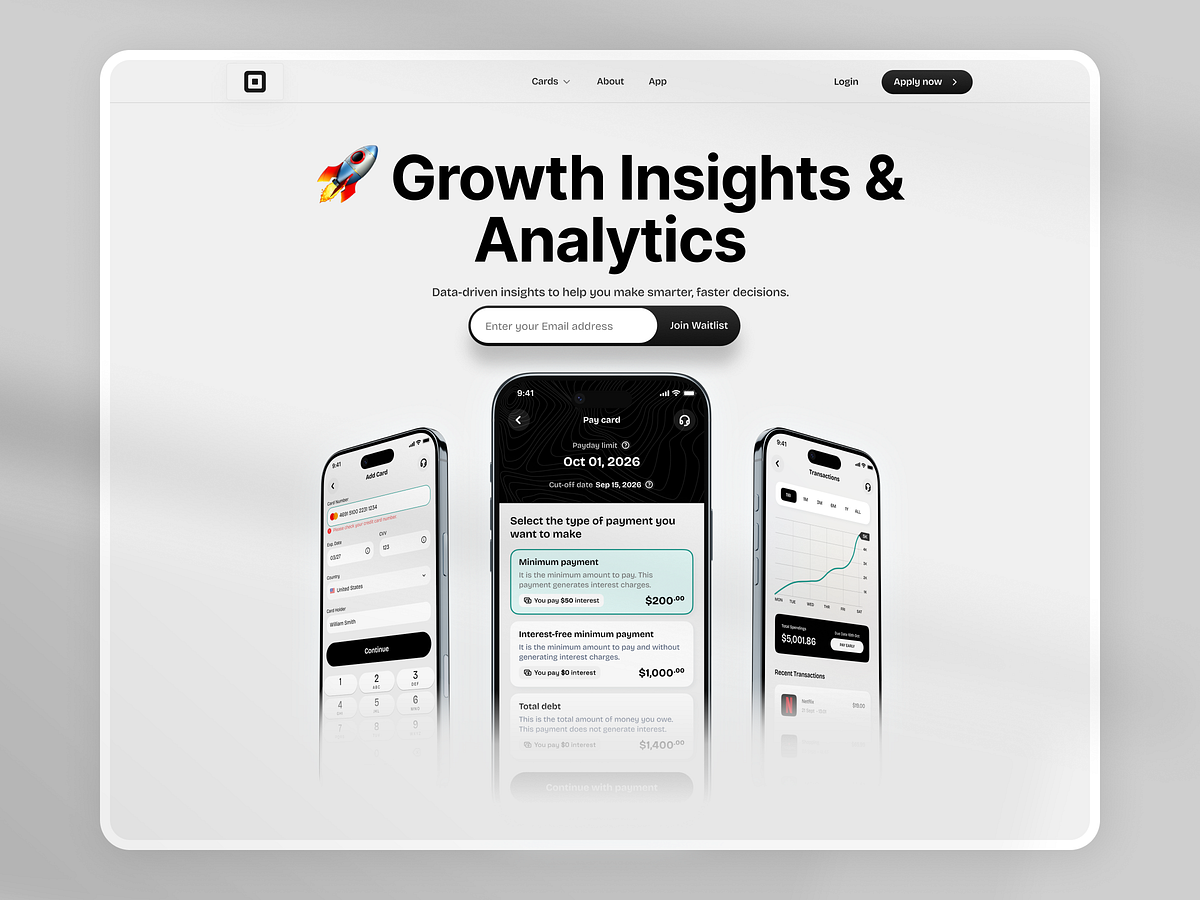 Web/Landing Page for Growth Insights & Analytics