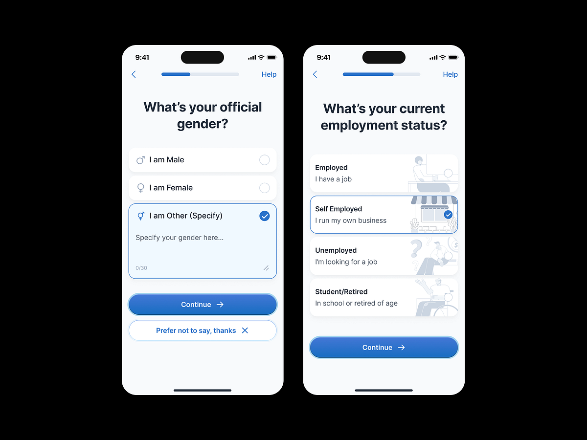 Minimal Banking & Onboarding UI Designs Image 0