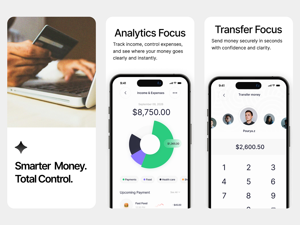 Finance App UI — Analytics & Transfers 💳📊
