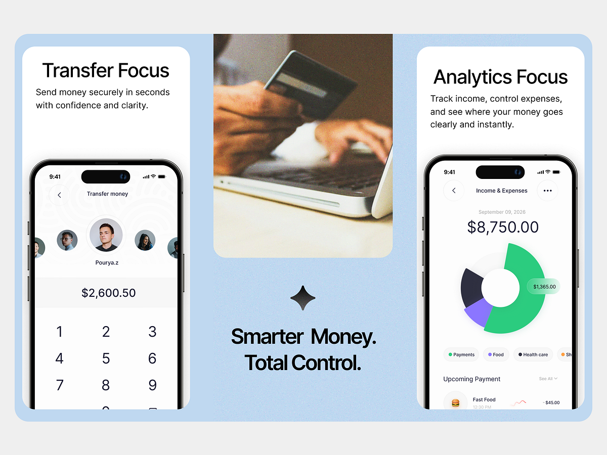 Finance App UI — Analytics & Transfers 💳📊 Image 0