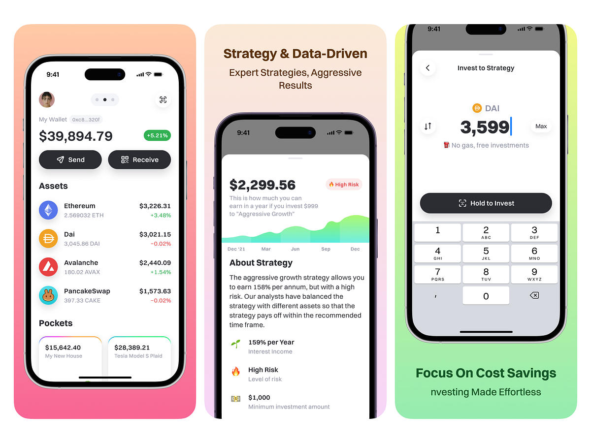 Data-Driven Crypto Investment App UI 📈