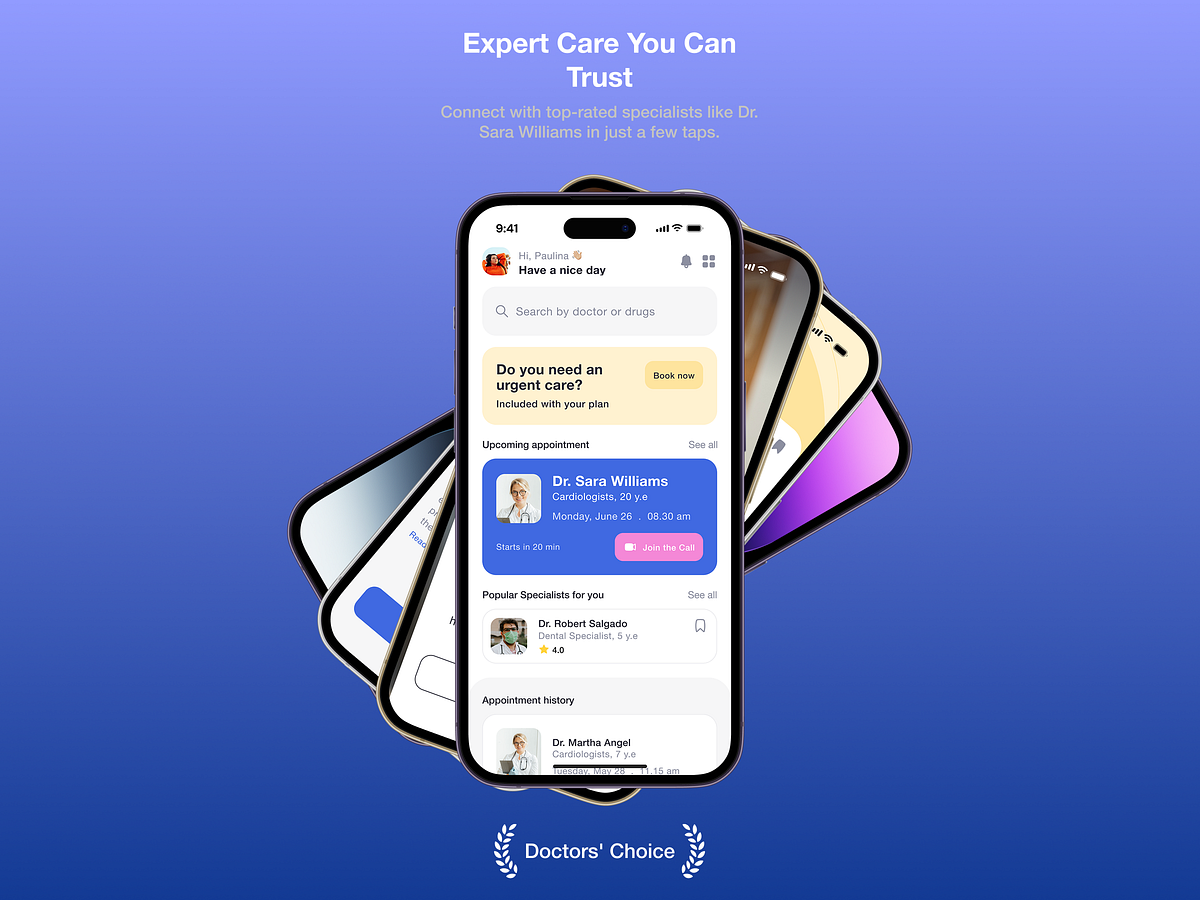 Healthcare With A Heart - Mobile App UI/UX Design Image 2