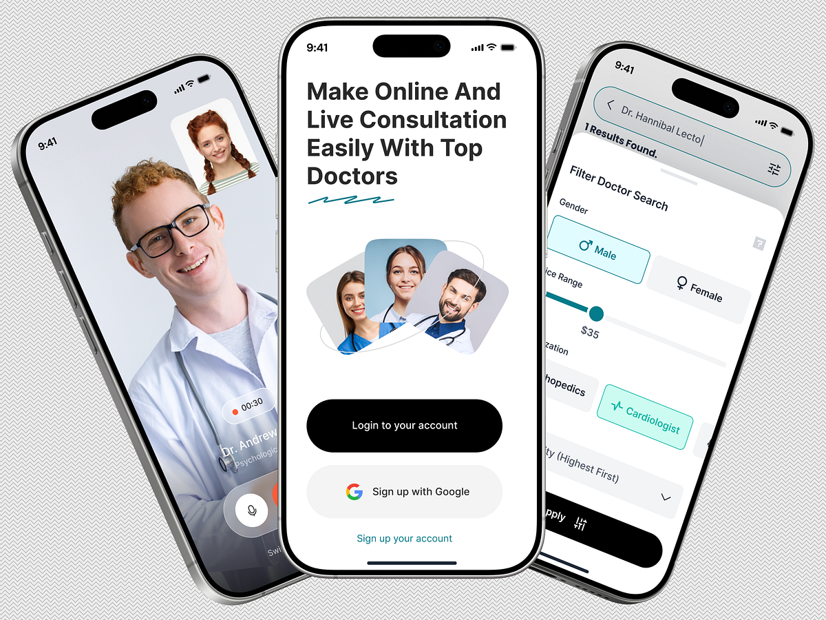 Care at Your Fingertips — Doctor Consultation App UI/UX