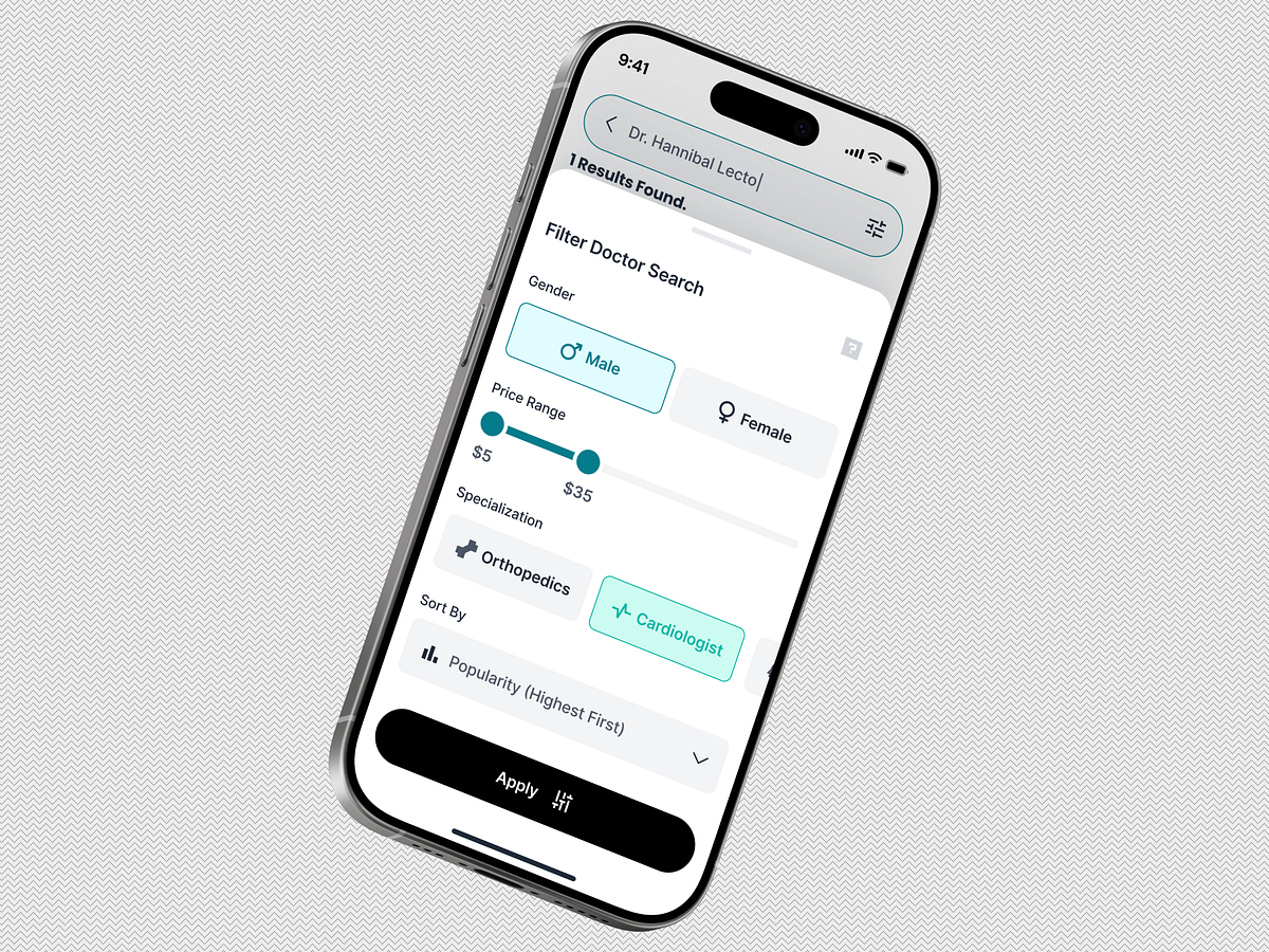 Care at Your Fingertips — Doctor Consultation App UI/UX Image 0