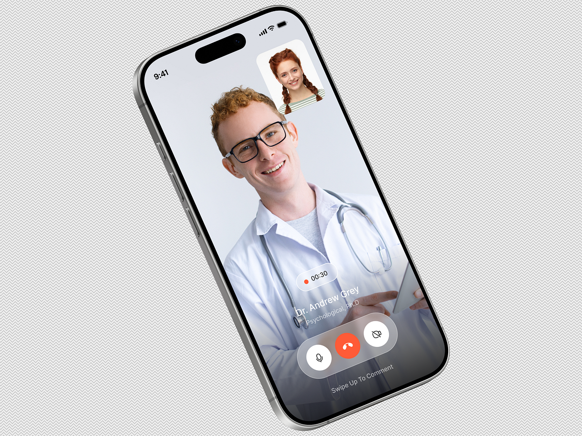 Care at Your Fingertips — Doctor Consultation App UI/UX Image 1