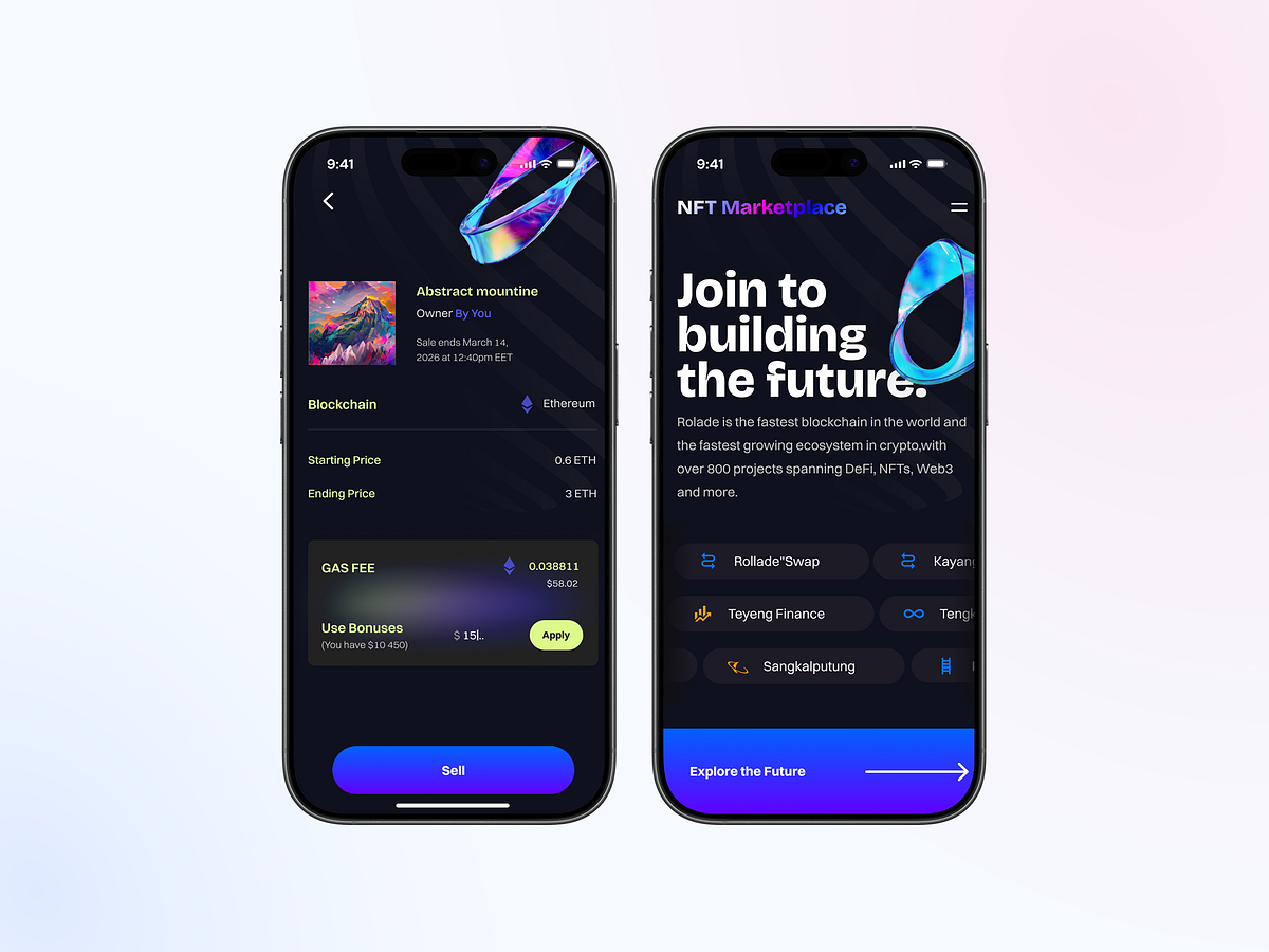 Premium NFT Marketplace & Crypto Wallet UI Image 1