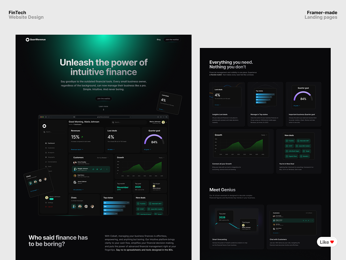 The Next-Gen FinTech Landing Pages made in Framer & Figma Image 3