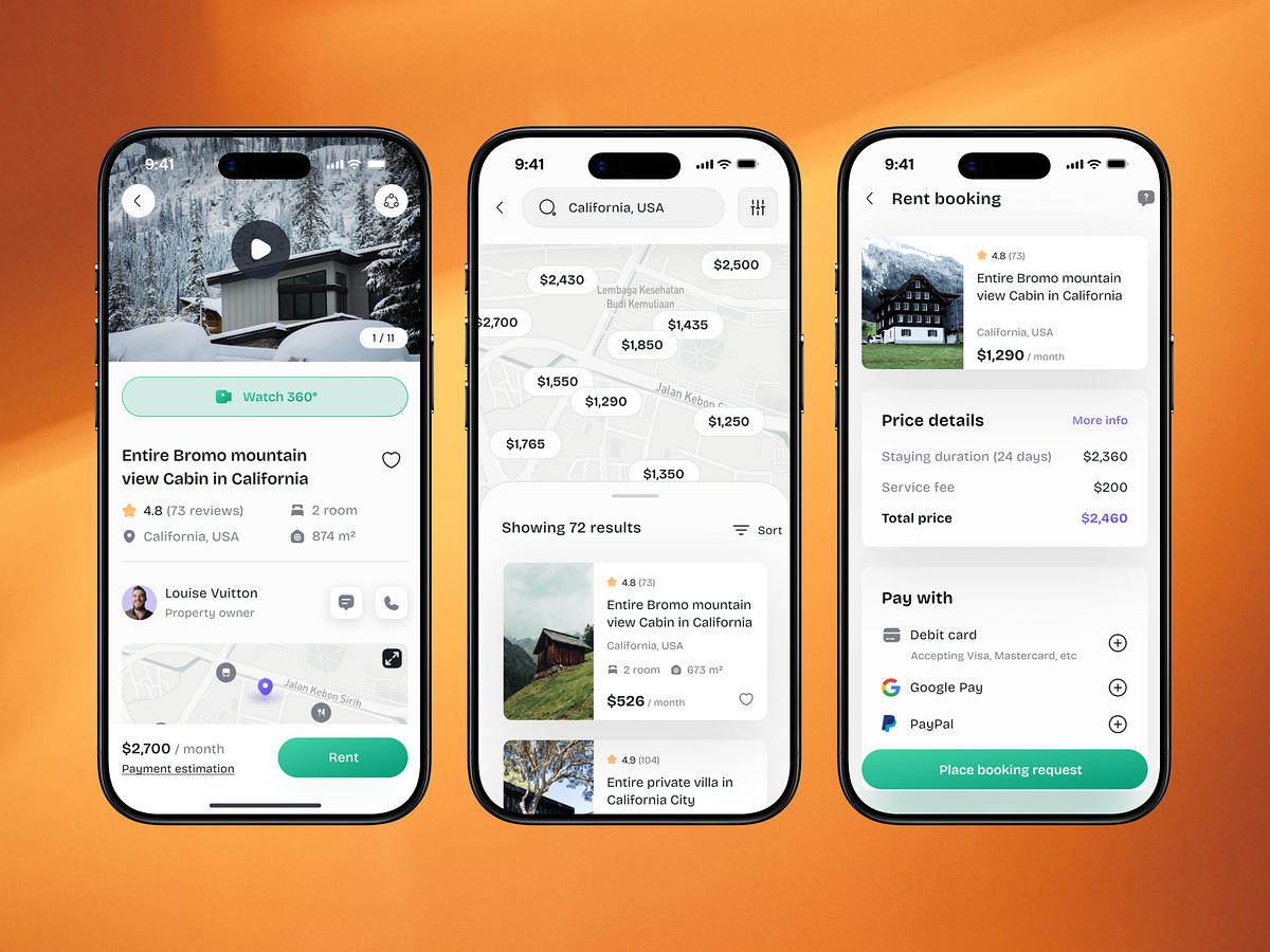 Premium Mountain Rentals App UI/UX Designs Image 0