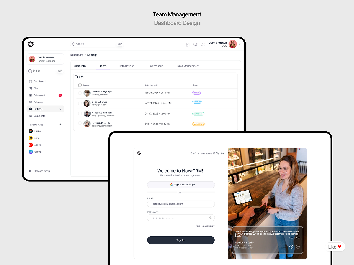 SaaS & CRM Dashboards Designs by Airzon Agency on Muzli