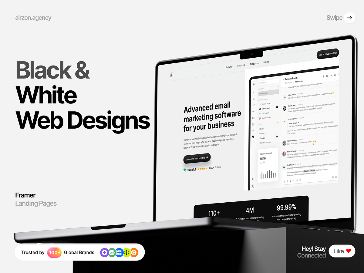 Black & White Web Designs - FinTech & Growth