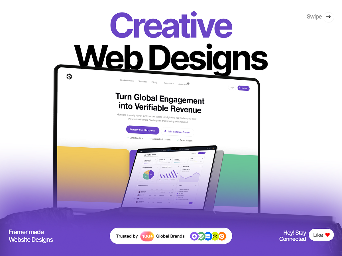 SaaS & Fintech Creative Web Designs / Landing Pages