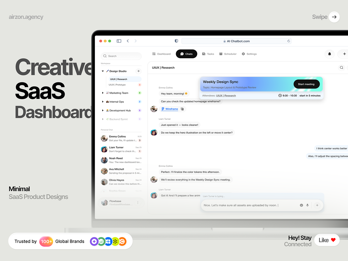 Creative SaaS Dashboards Minimal Designs