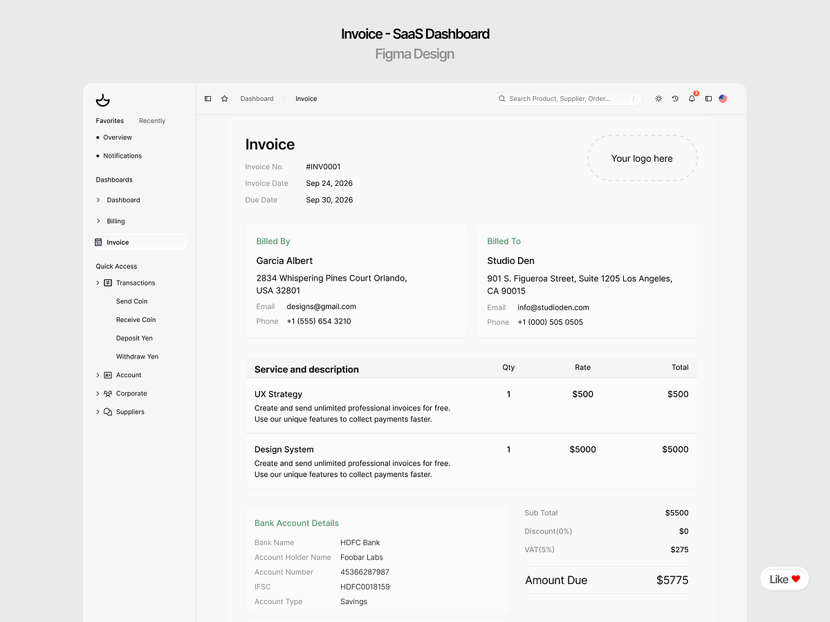 Creative SaaS Dashboards Minimal Designs Image 1