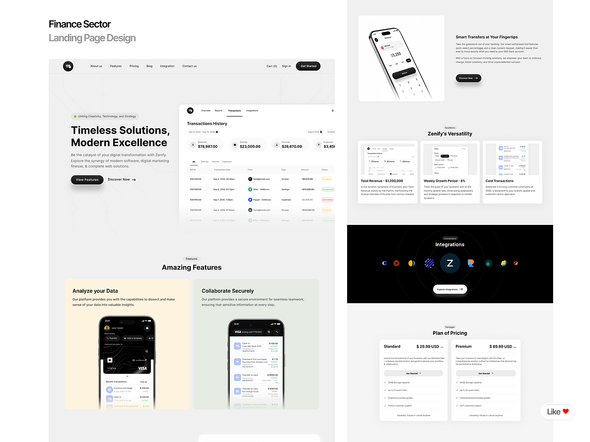 Modern Banking & Finance Web Design UI Experiences Image 0