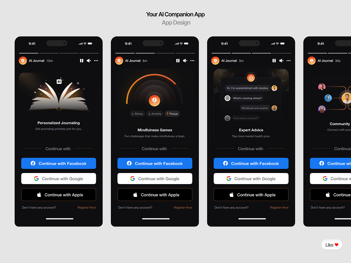 Integrated Wellness & Productivity UI/UX Designs Image 1
