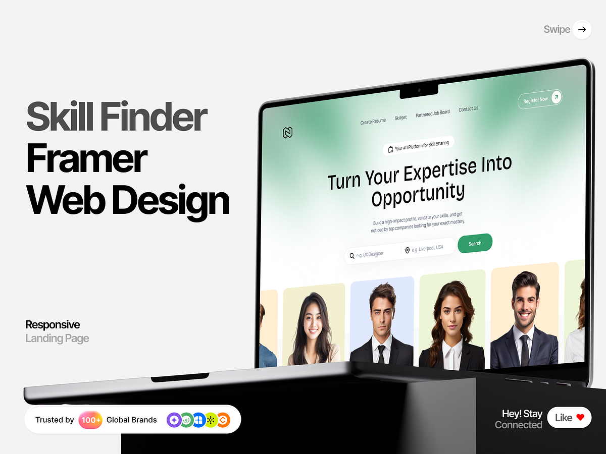 SkillFinder — Talent Discovery Platform Design & Framer Developm