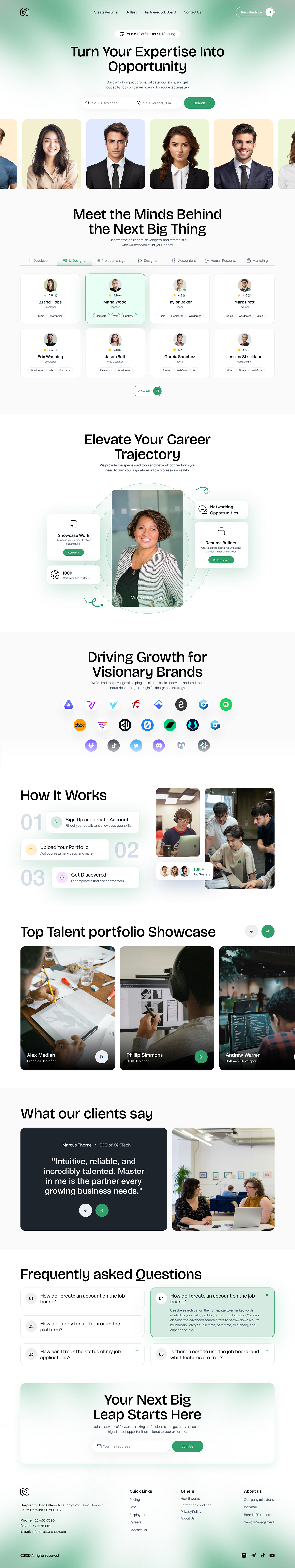 SkillFinder — Talent Discovery Platform Design & Framer Developm by ...
