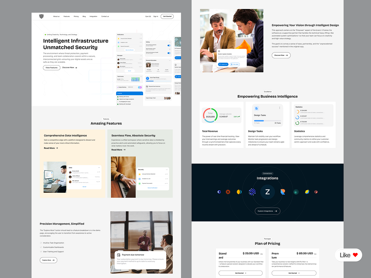 Framer Landing Page - Intelligent Infrastructure & Security Image 1